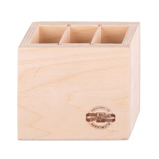 Aufsteller Holz 3 Fächer ca. 9,5 x 4,5 x 8,7 cm