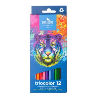 Buntstifte Triocolor Schul- Farbstifte "Tiger" - 12er Pack