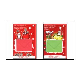 Weihnachten  Glückwunschkarten  " Geldgeschenke " , 4-fach sortiert