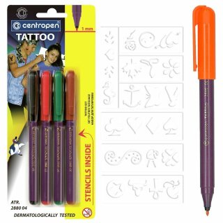 Marker Hautmarker -  Kinder Tattoo Set