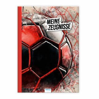 Zeugnismappe  A4Format - 10 Folien "Fußball - Motiv"