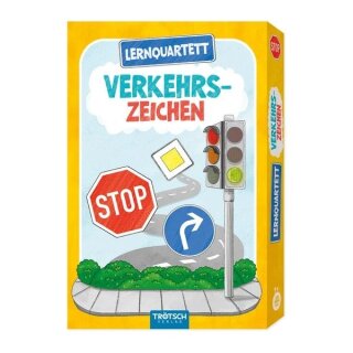 Lernkarten - Lernquartett  "Verkehrszeichen" 32 Karten ,  in Schachtel