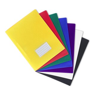 Schnellhefter - Comfort Plasthefter A4 mit Einstecktasche , farbig sortiert