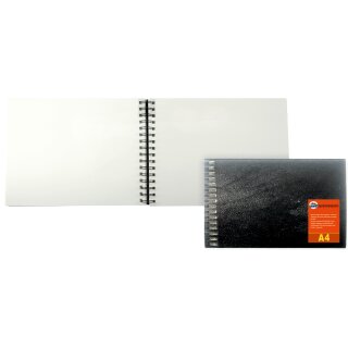 Sketchbuch A4 - Querformat mit Doppelspiralbindung , 140 g/m² - 60 Blatt