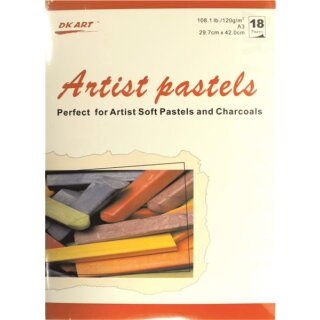 Pastellmalerei- Softpastell Block A3 120 g 18 Blatt