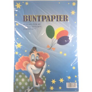 Buntpapier A4 ungummiert 20 Blatt VE1/100