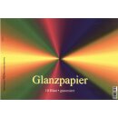 Buntpapier- Glanzpapier gummiert ca. 25,0 x 17,5 cm 10...