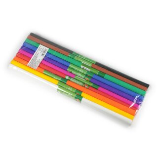 Krepp- Papier "  Mix I "  50 cm x 200 cm  -  farblich sortiert   , im 10er Pack   