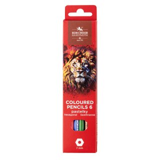 Buntstifte Schul- Farbstifte "LION Red" - 6er Pack