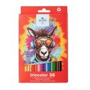 Buntstifte Triocolor  Schul- Farbstifte "DONKEY" - 36er Pack