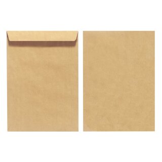 Versandtasche B4 ,100g/m² nassklebend , braun - 10er Packung