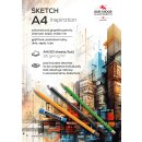 Sketchblock - Skizzenblock "inspiration" mit vorgedruckten Motiven A4 Format - 20 Blatt, 110 g/m²