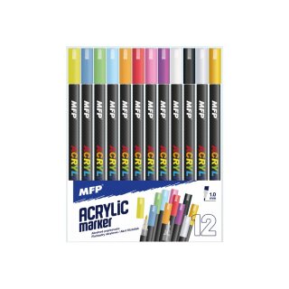 Acrylstifte - Acrylmalstifte MFP-Acrylmarker 1,0mm,  im 12er Pack