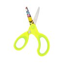 Schere Bastelschere  für Rechtshänder mit Motivdruck " Flower / grün " 13 cm , im Blister