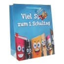 Geschenktüte - Geschenktasche " Schulanfang " Large- 32,5 x 26 x 13 cm , 5-fach sortiert