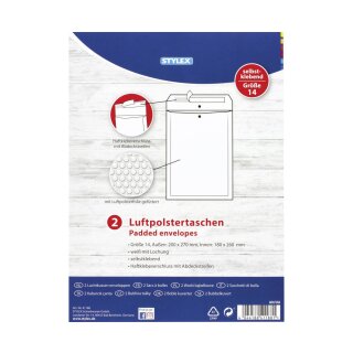 Versandtaschen Luftpolstertaschen Gr.14 - Innenmaß 180 x 265 mm , D/4, im 2er Pack