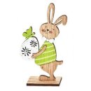 Ostern Holz - Osterhase, ca.15 cm x 9 cm x 4 cm, 3-fach sortiert