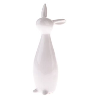 Ostern  Deko-Hase , Stehender Porzellanhase weiß ,  24,5 cm hoch