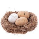 Ostern  Deko-Nest mit 3 Eiern in natürlichen Farben...