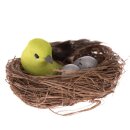 Ostern  Deko-Nest Vogelnest , grüner Vogel mit...