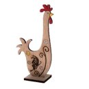 Ostern  Deko- Holz Hahn auf Sockel , 15 cm