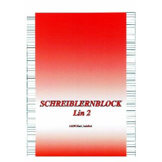 Schreiblernblock  A4  Lineatur 2 ,  mit Kopfbogen - 30 Blatt