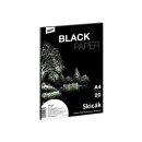 Skizzenblock A4 , 20 Blatt schwarzes Zeichen-, Tonpapier...