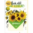 Glückwunschkarten  Geburtstag "Geldbrief - Blumenmotiv"  mit Versandumschlag , sortiert