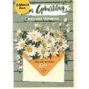 Glückwunschkarten  Geburtstag "Geldbrief - Blumenmotiv"  mit Versandumschlag , sortiert