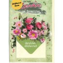 Glückwunschkarten  Geburtstag "Geldbrief - Blumenmotiv"  mit Versandumschlag , sortiert
