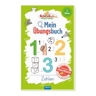 Übungsbuch  "Zahlen" schreib & wisch weg , 15 x 24 cm - 12 Seiten