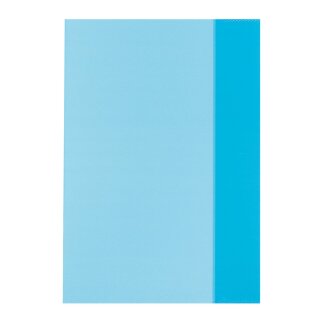 Heftumschlag - Hefthülle A5, transparent  / blau