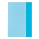 Heftumschlag - Hefthülle A5, transparent  / blau