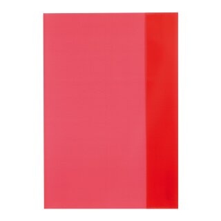 Heftumschlag - Hefthülle A4, transparent  / rot