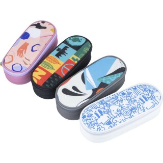 Kramtasche Faulenzer "Kattbjoern®-Etuibox mit Innenklappe" oval, 4-fach sortiert