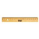 Lineal - Holz 17 cm mit Metallkante VE 12