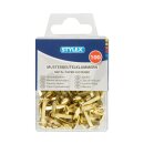 Musterbeutelklammern Rundkopf Goldfarben - 19 mm, im...