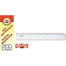 Lineal - Plast 20 cm unzerbrechlich transparent VE25