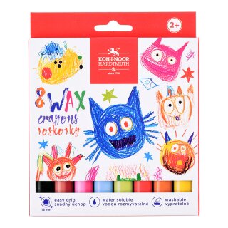 Wachsmalstifte " Aquarell-Wachsmalstifte " Jumbo - 15,0 mm x 80 mm , im 8er Pack