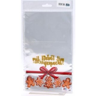 Zellglasbeutel / Folien- CPP Beutel "mit Liebe für Dich gemacht"  14,5 x 23,5 cm  - im 8er Pack