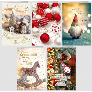 Weihnachten  Geschenkanhänger , sortiert im  5er Pack