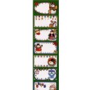 Weihnachten  - 7 Geschenk -Aufkleber mit Beschriftungsfeld  , 12 Designs - sortiert