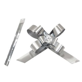 Ziehschleife Metallic- Zugschleife Ø 10 cm - Silber