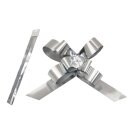 Ziehschleife Metallic- Zugschleife Ø 10 cm - Silber