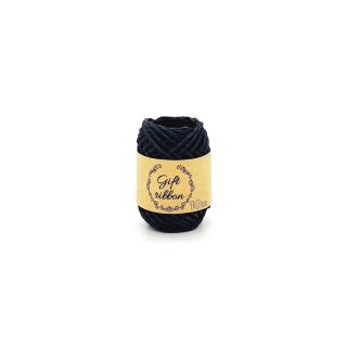 Bindeband Papier- Geschenkband / Bastelband 10 m x Ø 2mm - SCHWARZ -