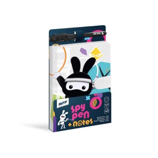 Notizbuch- Set  "Spionage-Notizen Ninja" liniert, inkl. Spionagestift