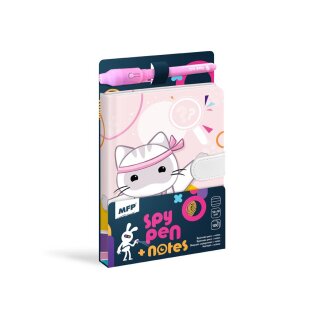 Notizbuch- Set  "Spionage-Notizen Katze" liniert, inkl. Spionagestift