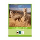 Schulblock A4 blanko - Lineatur 20,  mit 4fach Lochung...