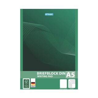 Schreibblock - Briefblock DIN A5, blanko - 50 Blatt