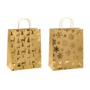 Weihnachten  Geschenktüte  Kraftpapier - Golddruck...
